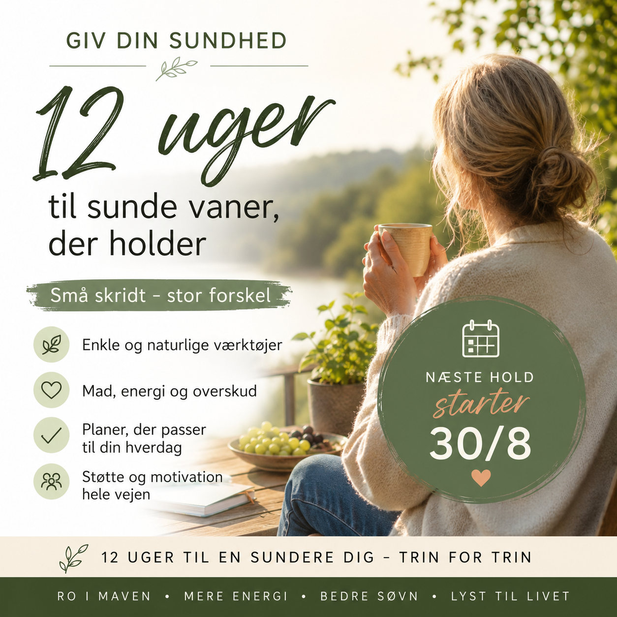 12 ugers onlineforløb – næste hold starter 30. august