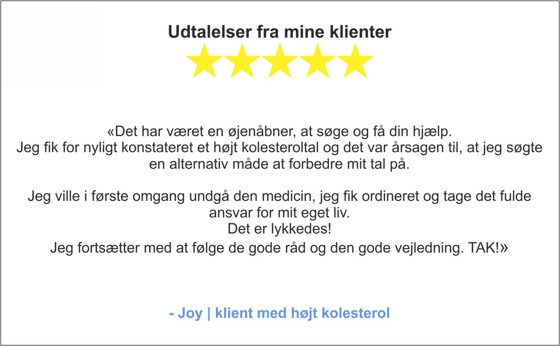 Udtalelser fra Joy om sit forløb