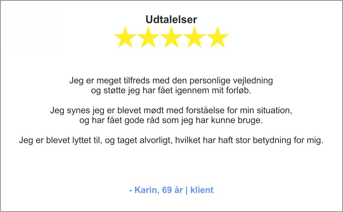 Udtalelser fra Karin om sit forløb